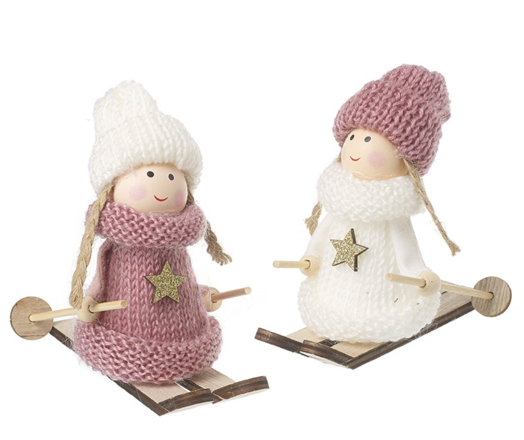 Pink/White Skiing Fairy