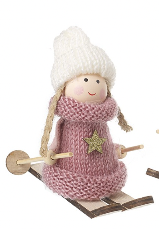 Pink/White Skiing Fairy