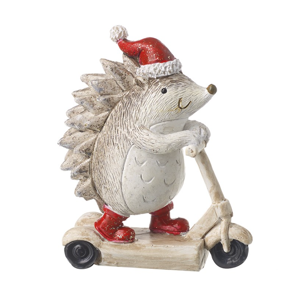 Hedgehog On Scooter Ornament