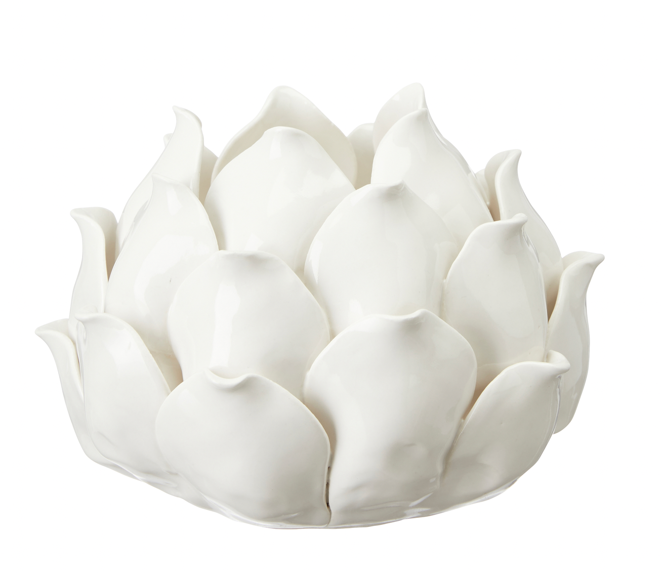 White Artichoke Candle Holder
