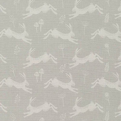 Jumping Hare Silver Curtains