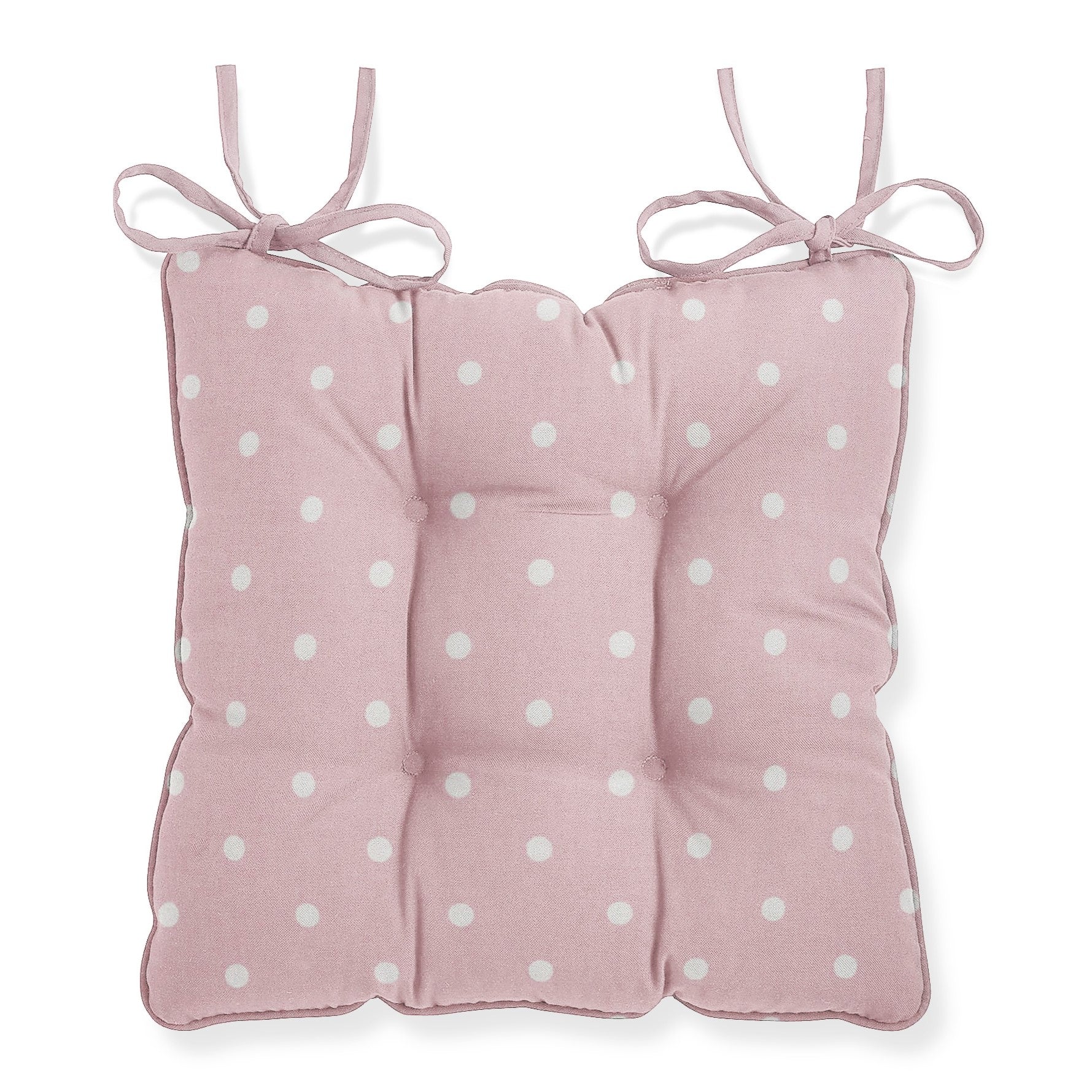 Pink Dotty Chair Seat Pad