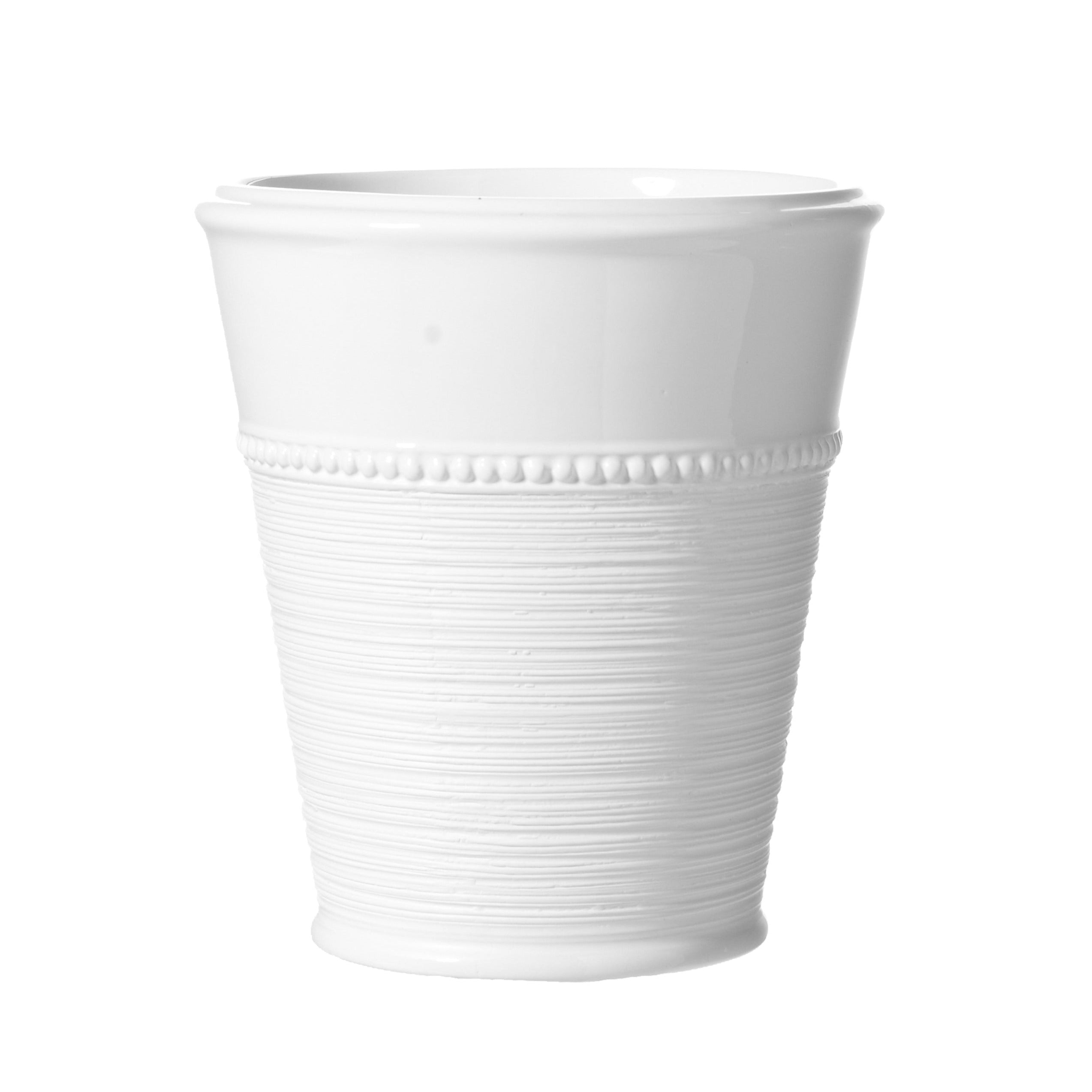 Livia White Textured Planter