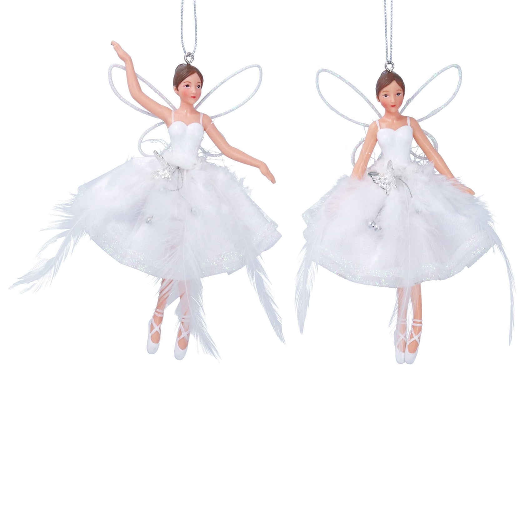 White Feather Hanging Fairy Decoration