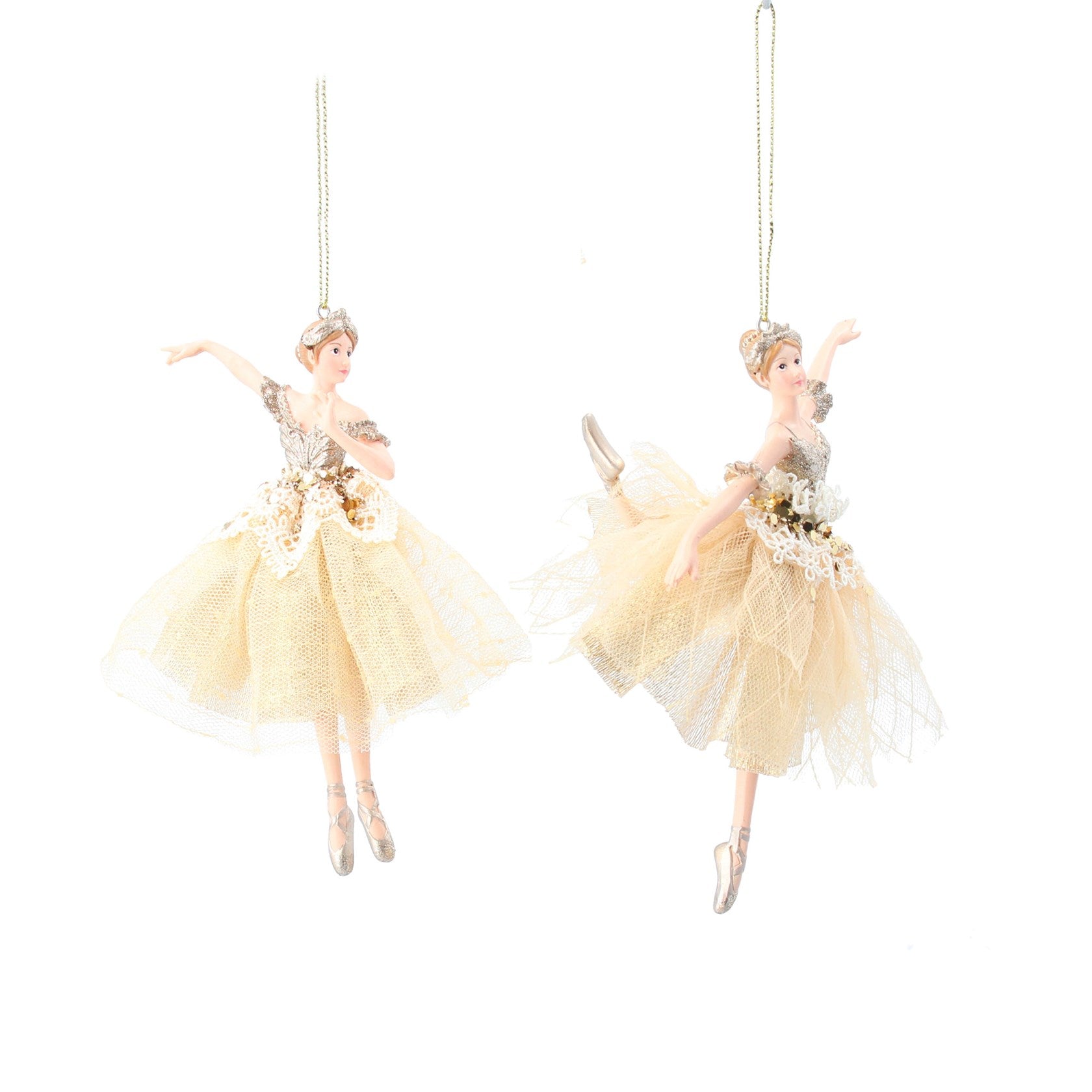 Gold Ballerina Resin Decoration