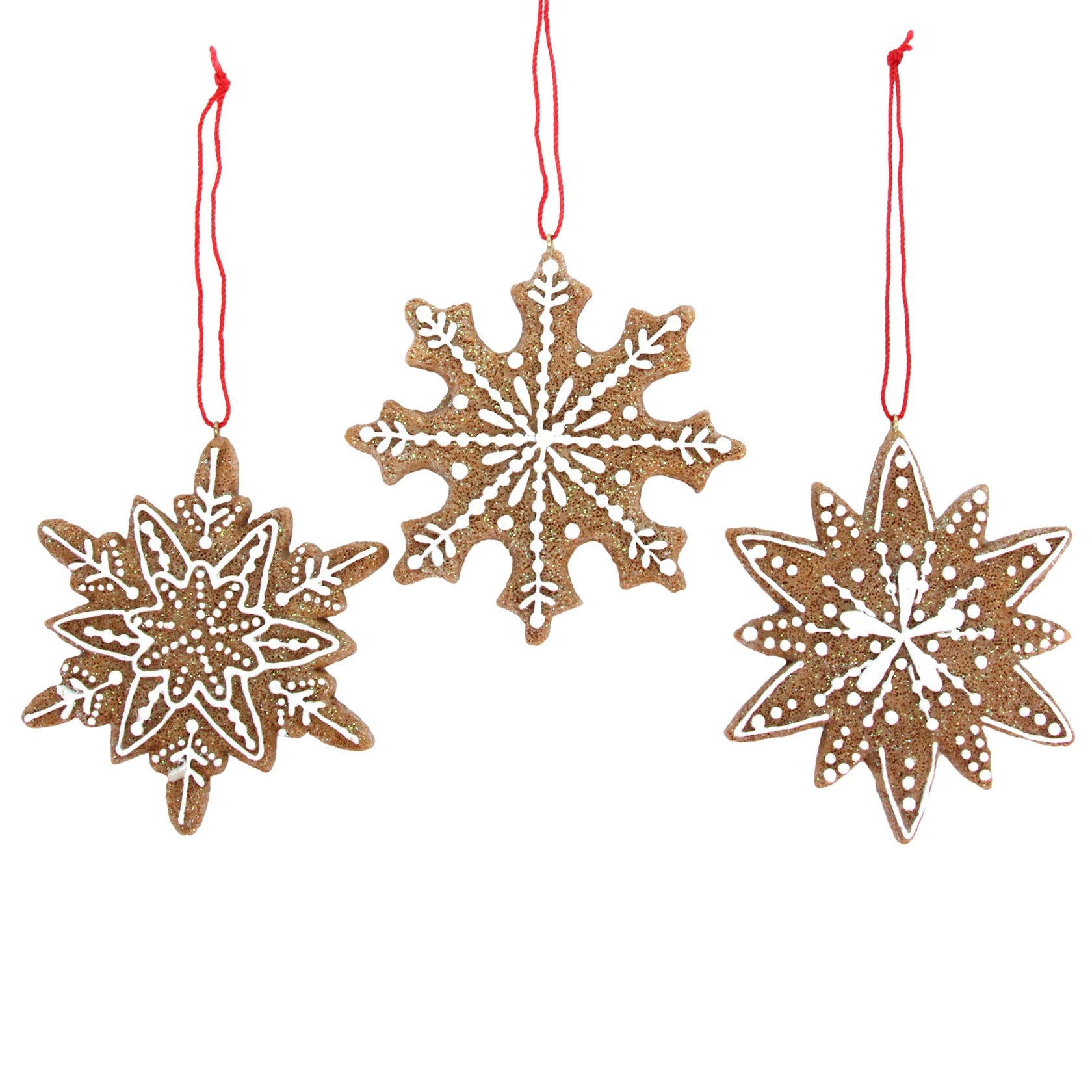 Resin Decoration - Iced Snowflake Gingerbread