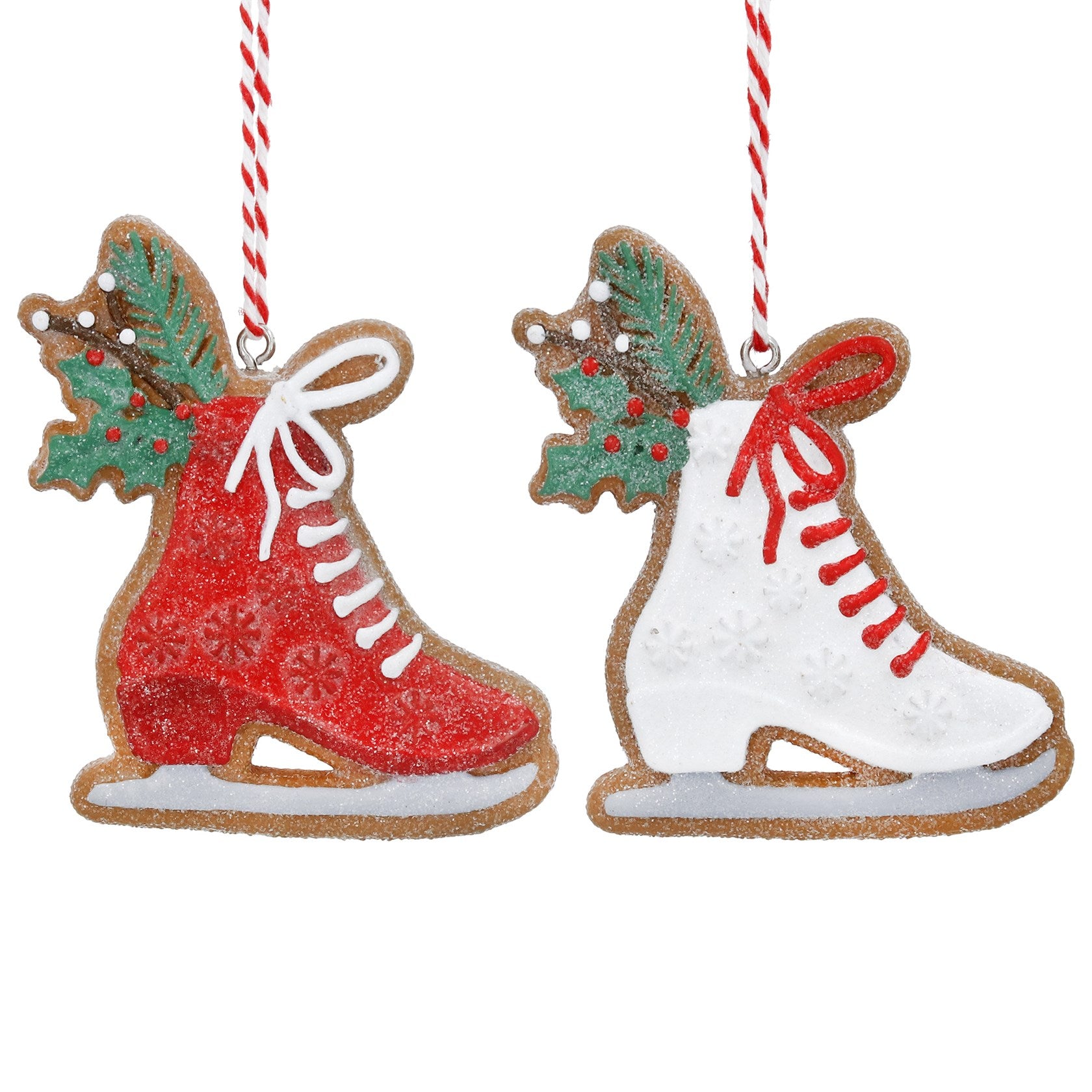Gingerbread Skating Boot Decorations