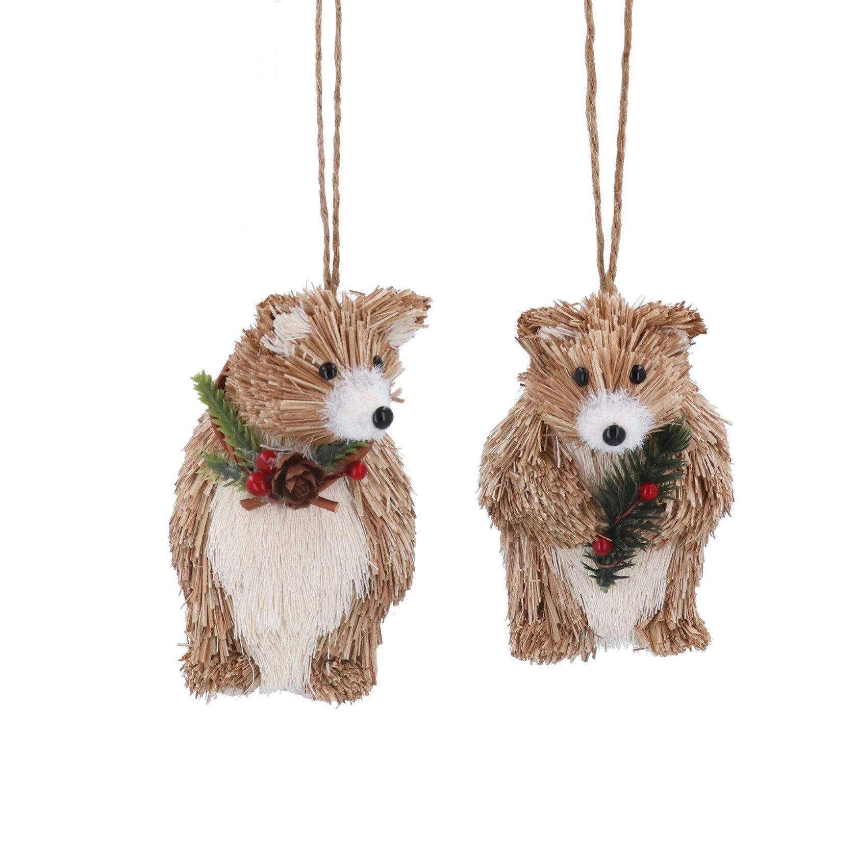 Bristle Bear with Fir & Berry Decoration