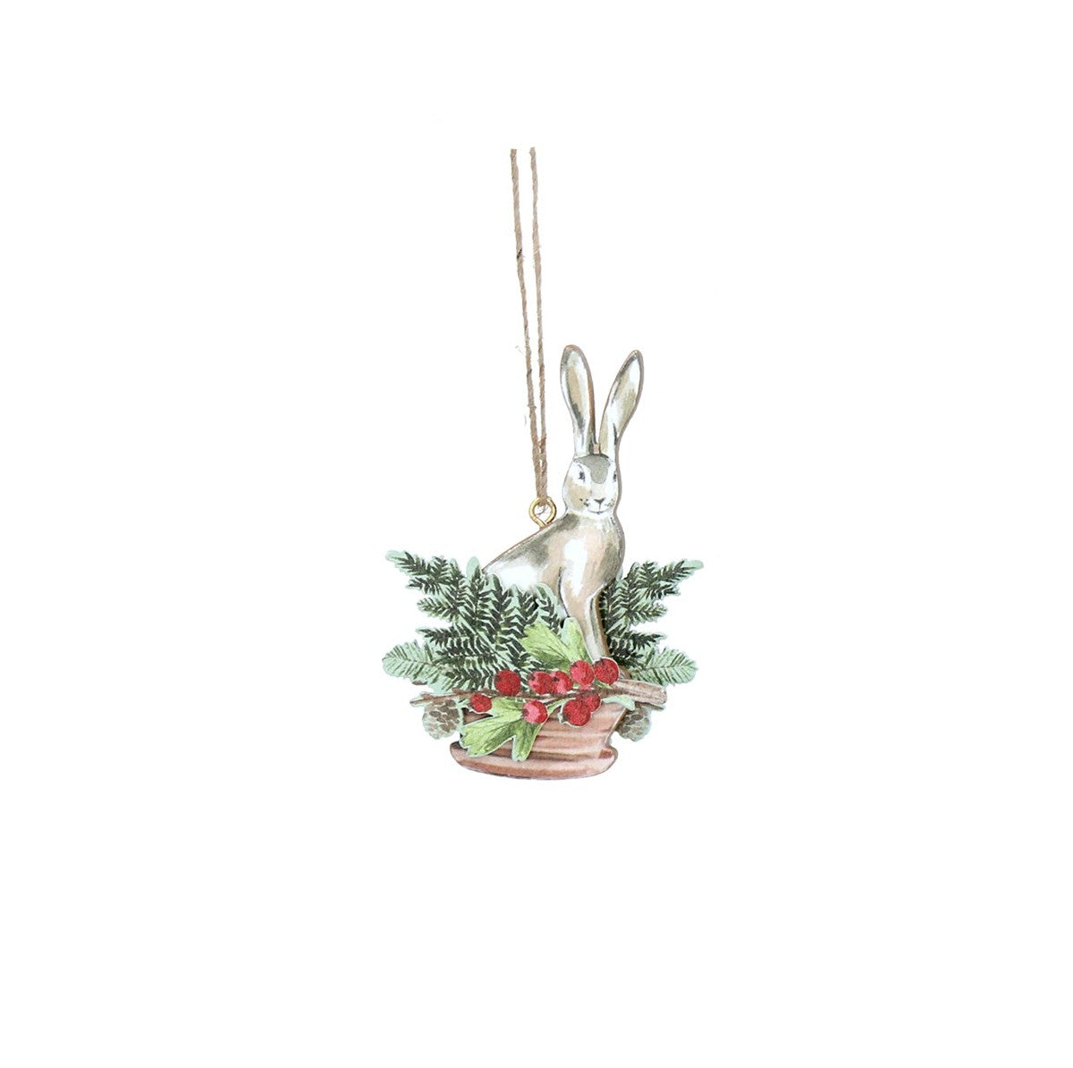 Wood Animals in Pot/Watering Can Decoration