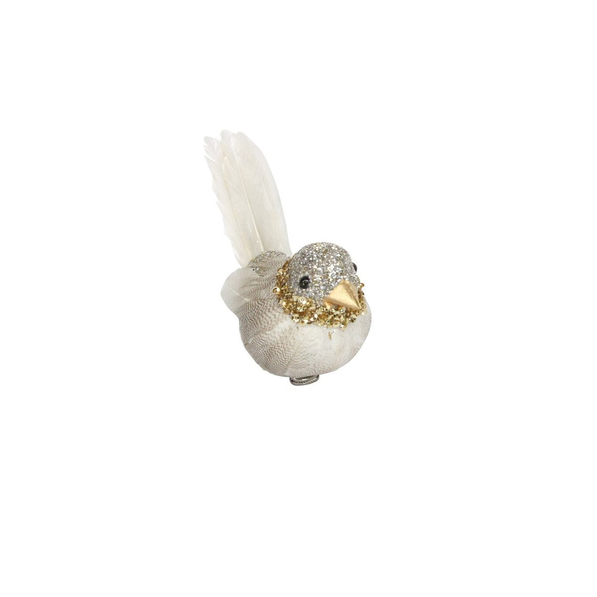 Pale Gold and Silver Clip on Birds
