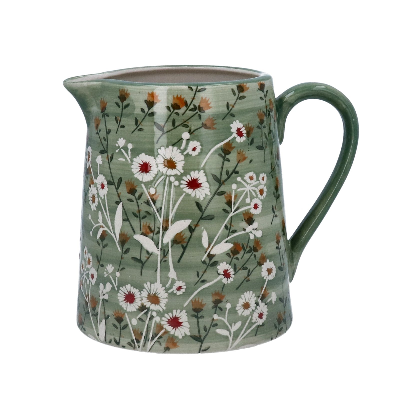 Green Wild Daisy Jug - Large