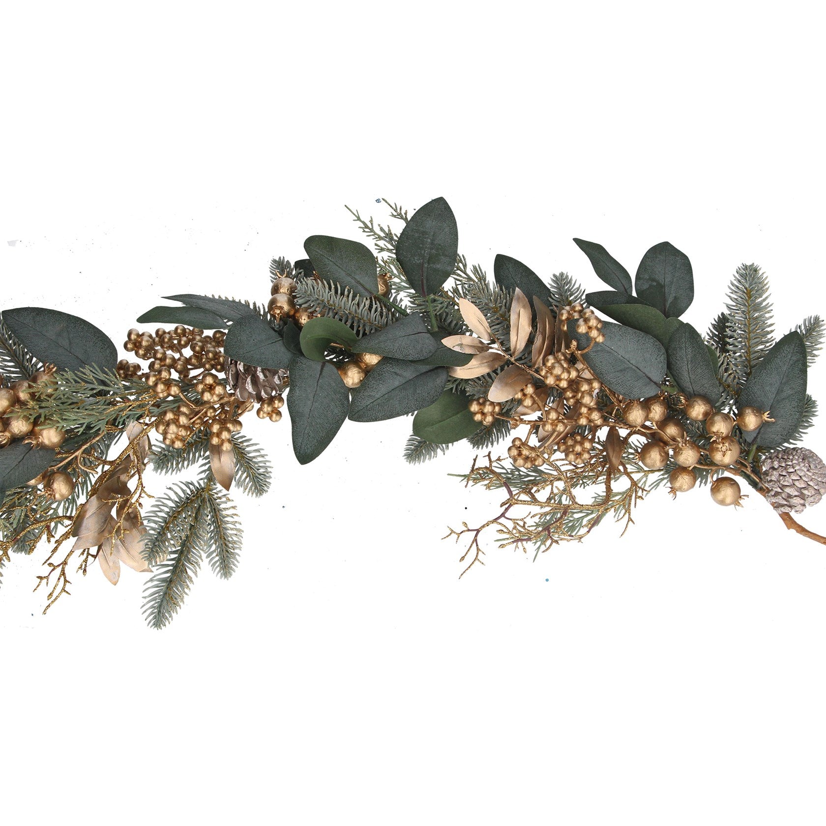 Eucalyptus & Matt Gold Berry Garland