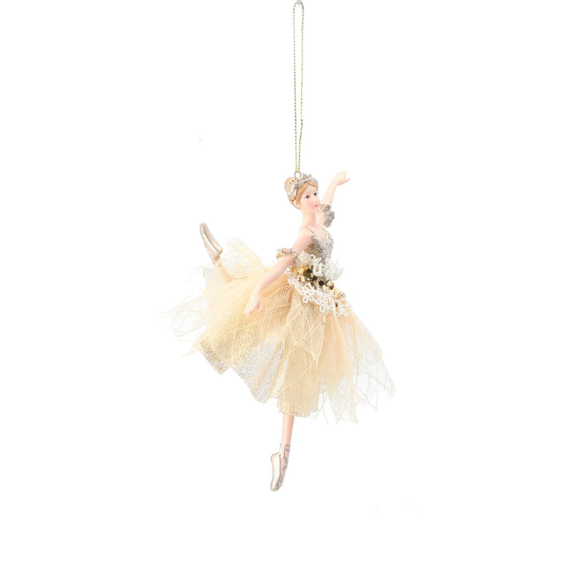 Gold Ballerina Resin Decoration