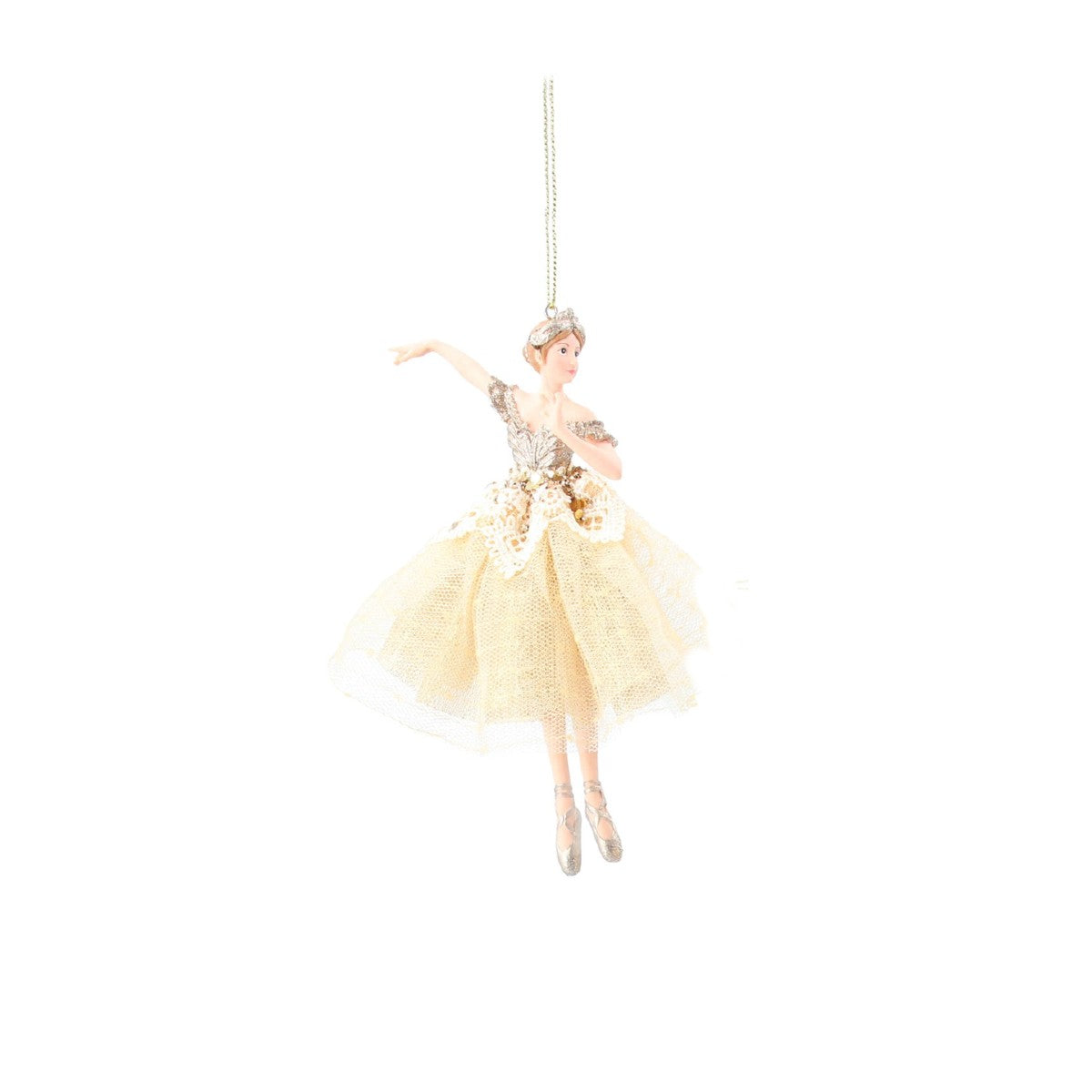 Gold Ballerina Resin Decoration