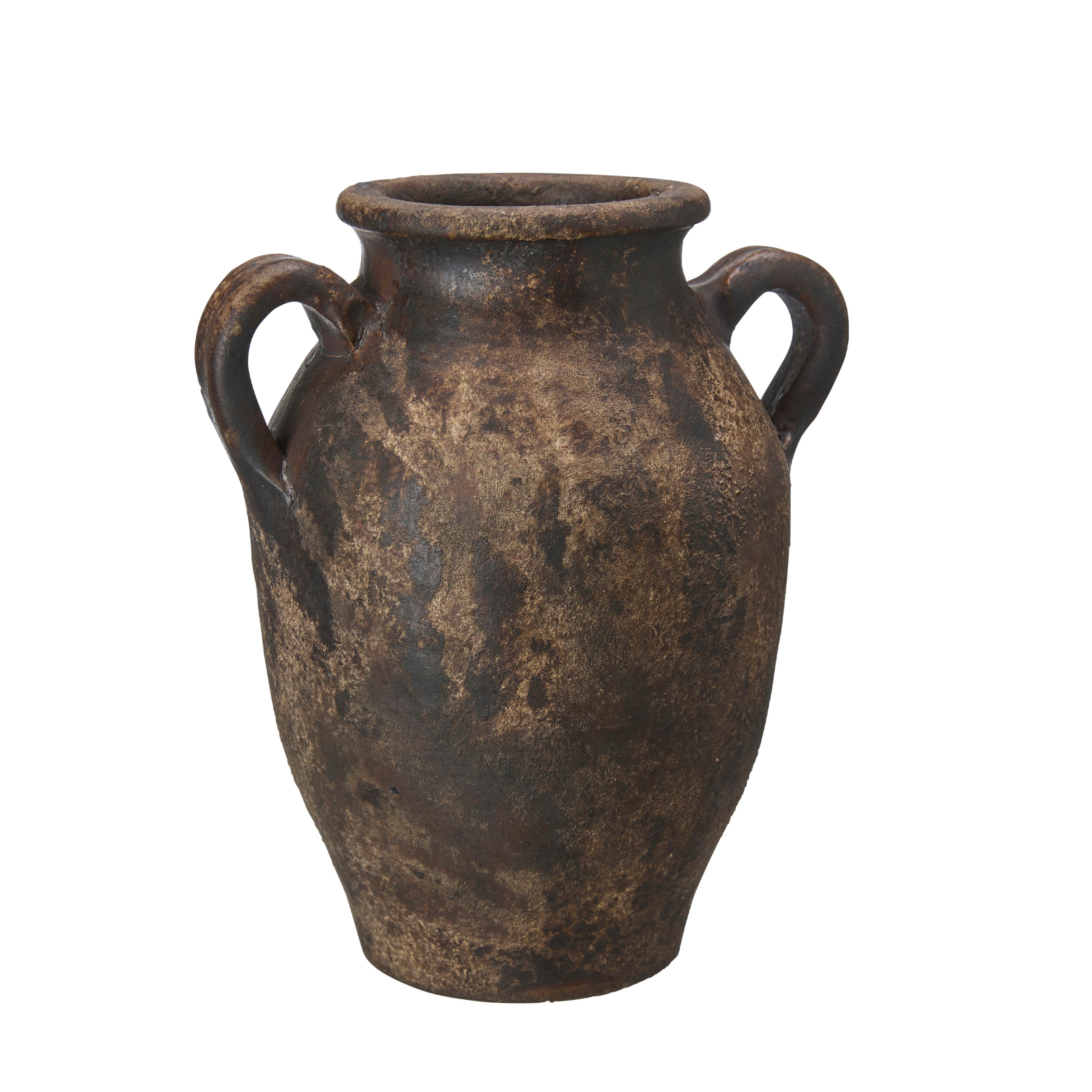 Dark Earthenware Urn Vase