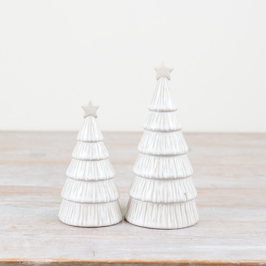 Small White Christmas Tree Ornament