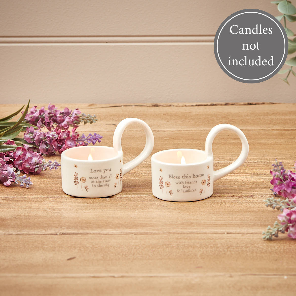 Sentiment Quote Tea Light Holder