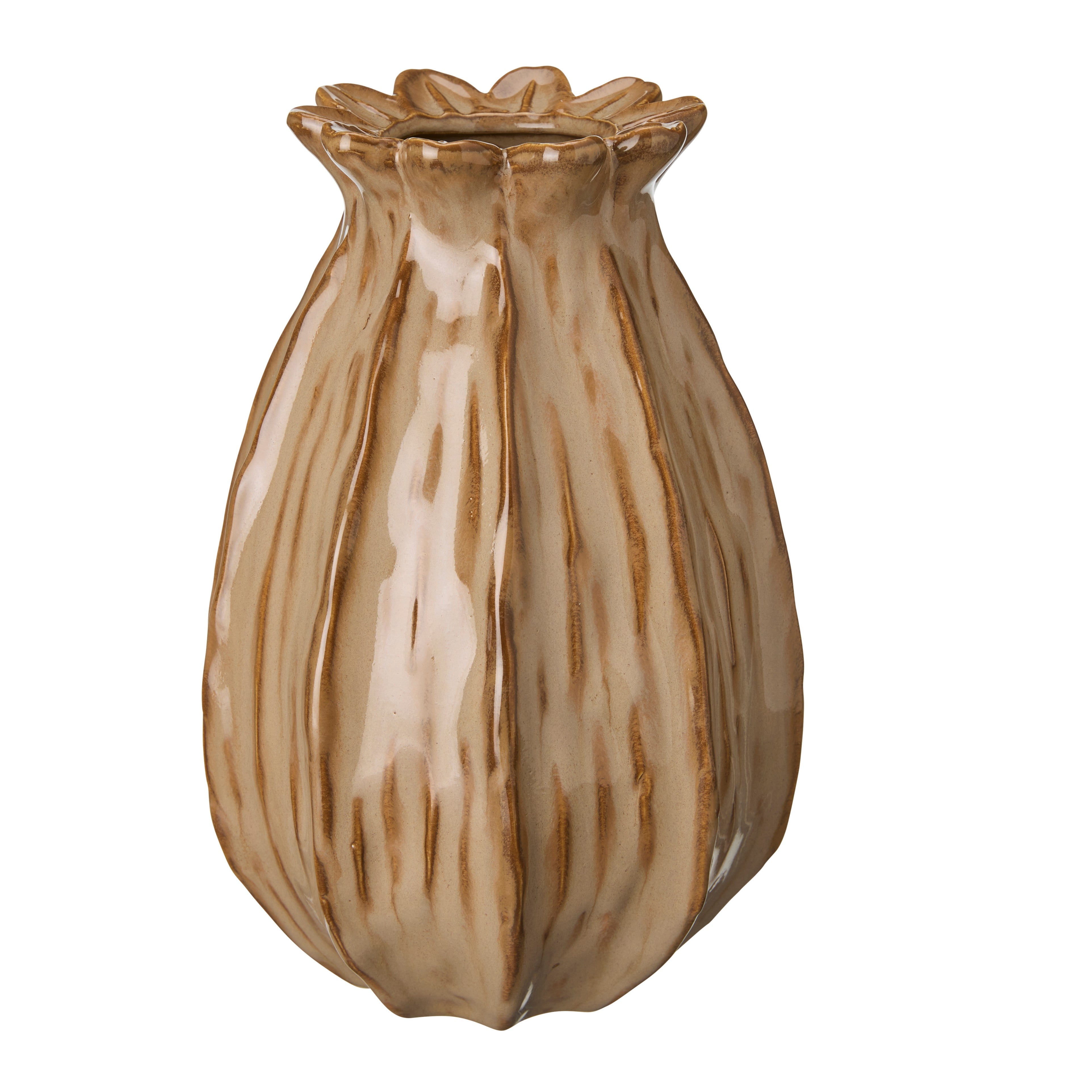 Lillian Brown Poppy Seed Vase