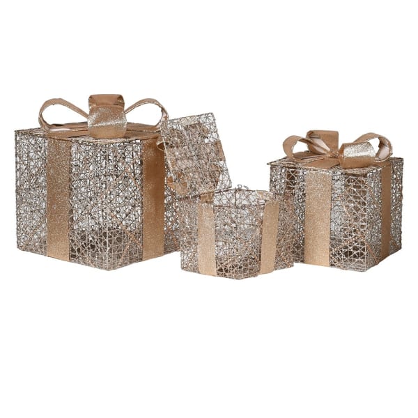 Gold Lidded Christmas Presents