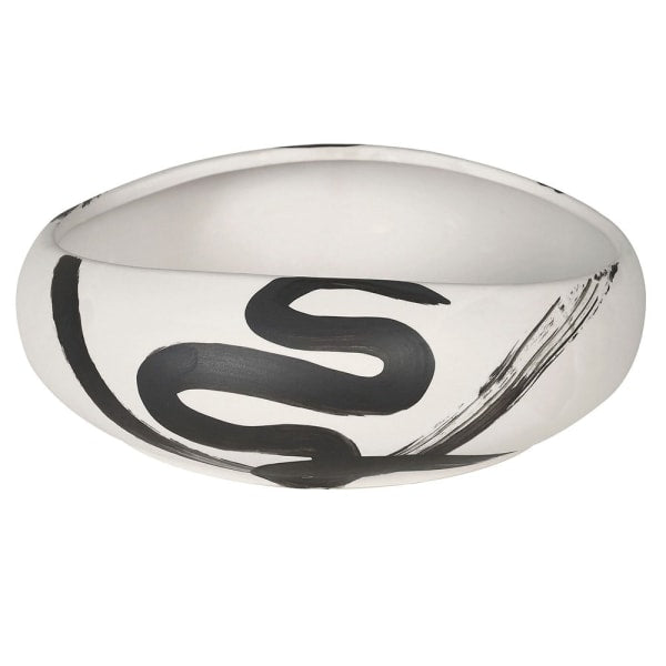 Black and Cream Ceramic Bowl