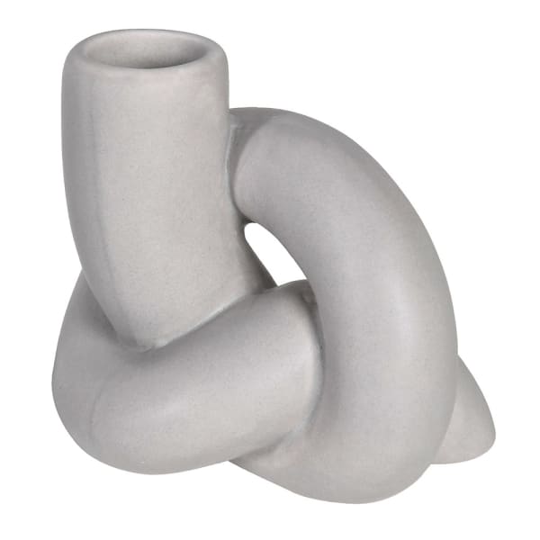 Grey Knot Candle Holder