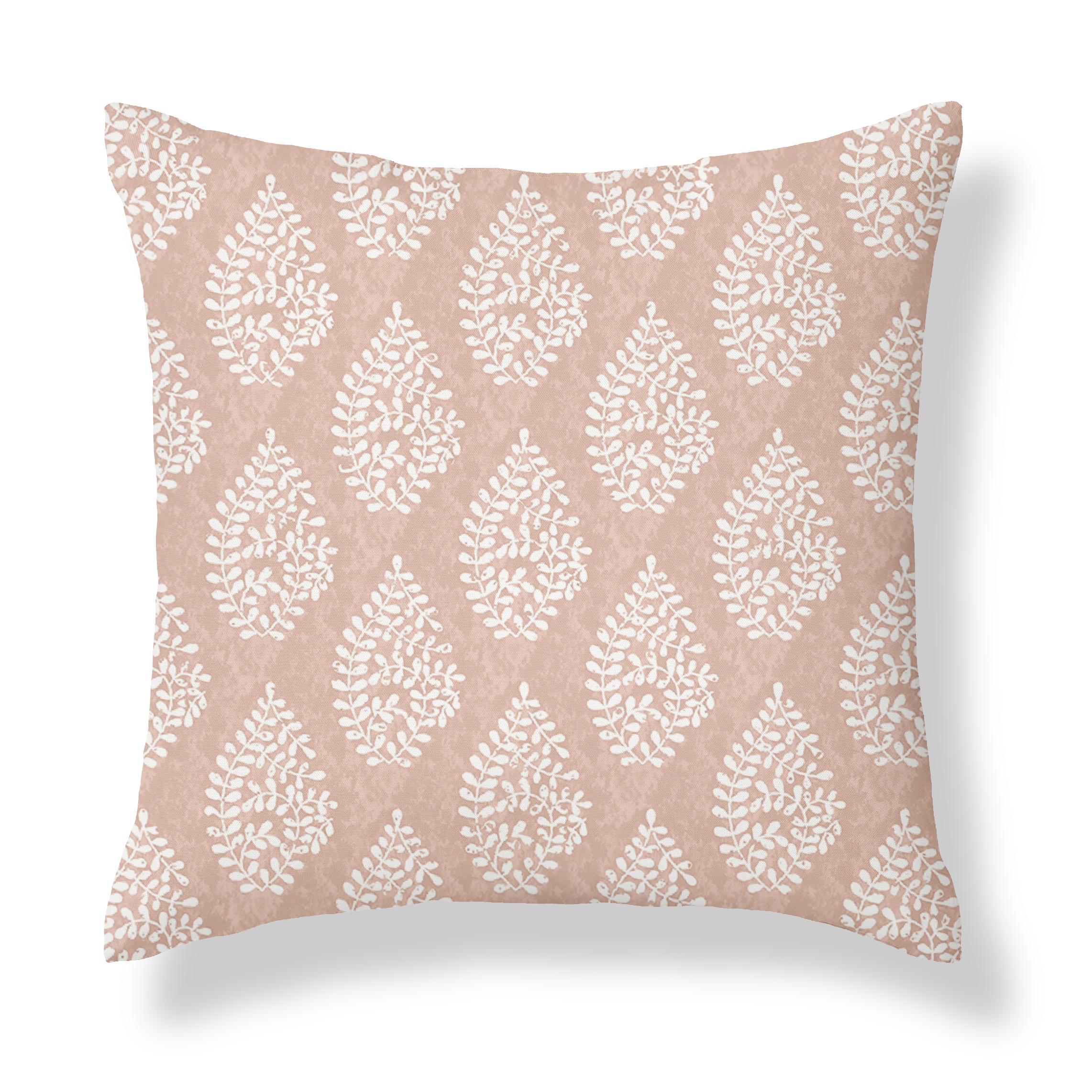 Bagru Blush Pink Square Cushion