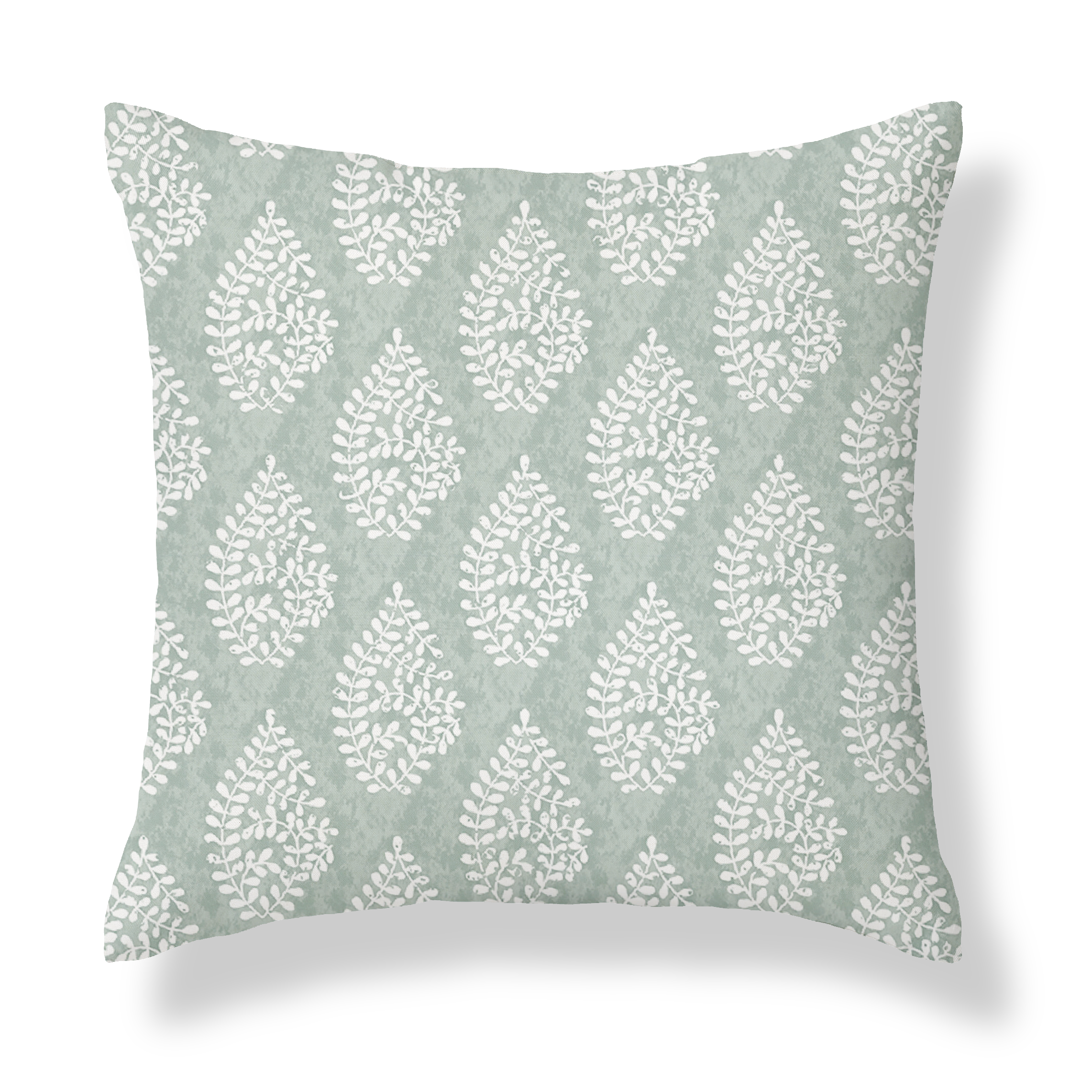 Bagru Duck Egg Green Square Cushion