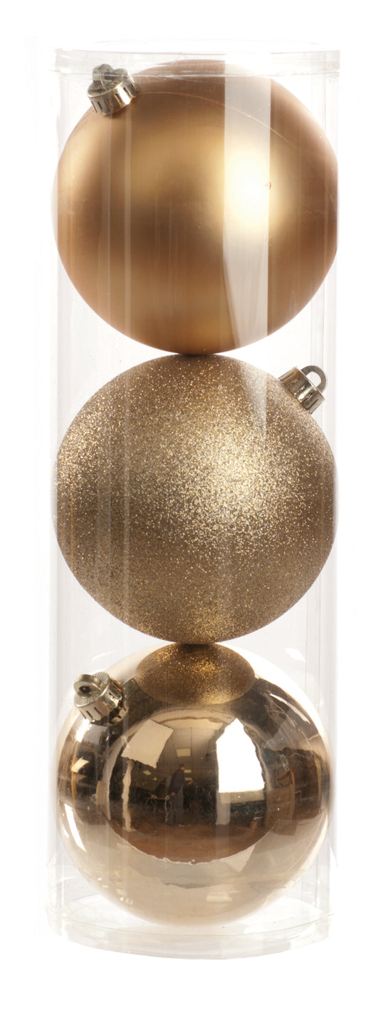Mixed Champagne Christmas Baubles
