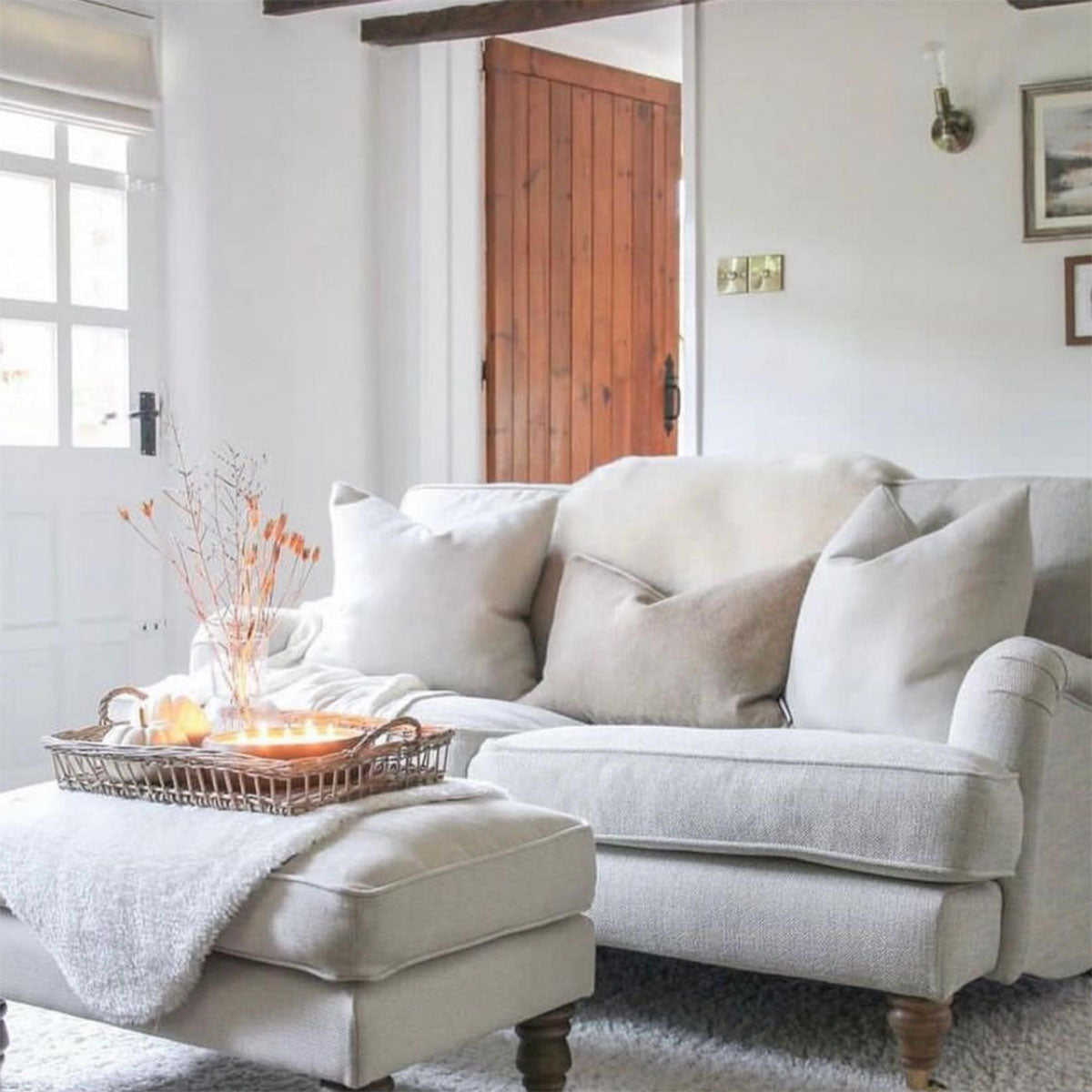 Carnegie Natural Herringbone Cushion