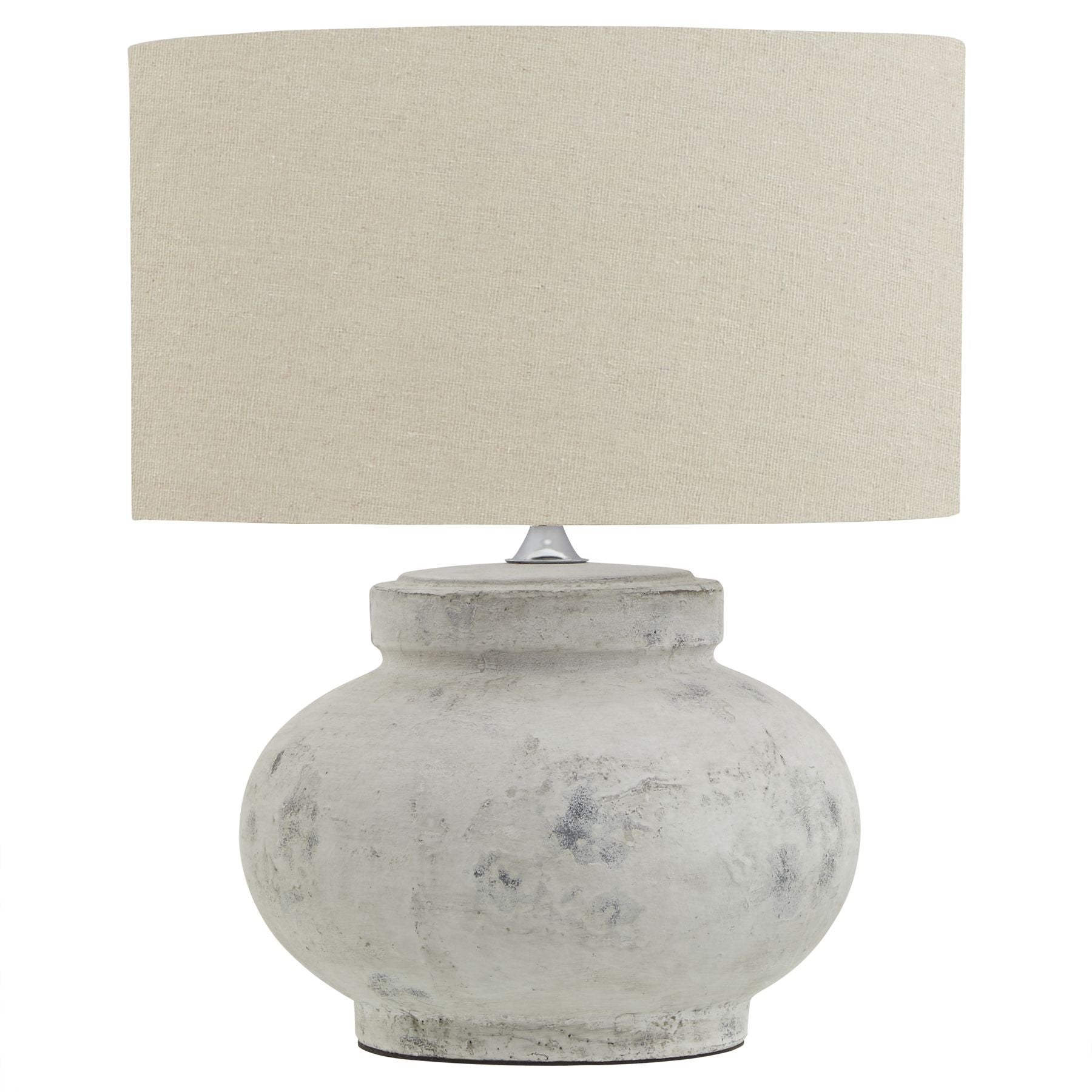 Darcy Antique White Squat Table Lampbase