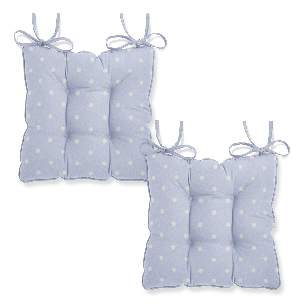 Blue Dotty Chair Seat Pad