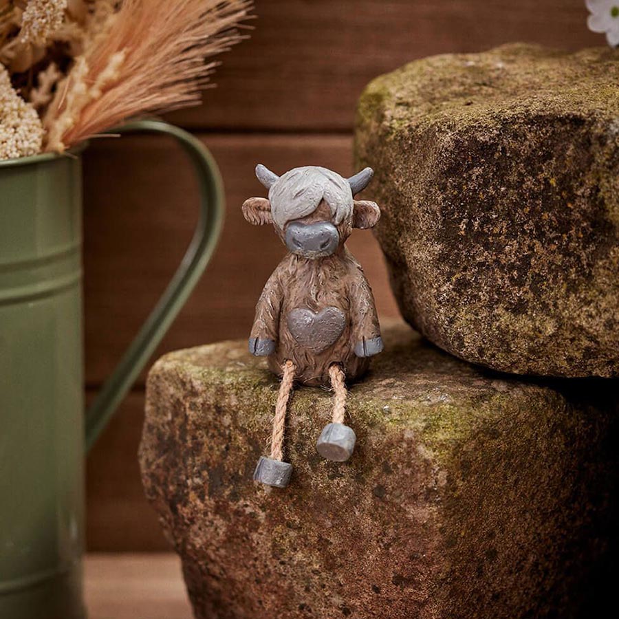 Dougal Highland Cow Shelf Sitter