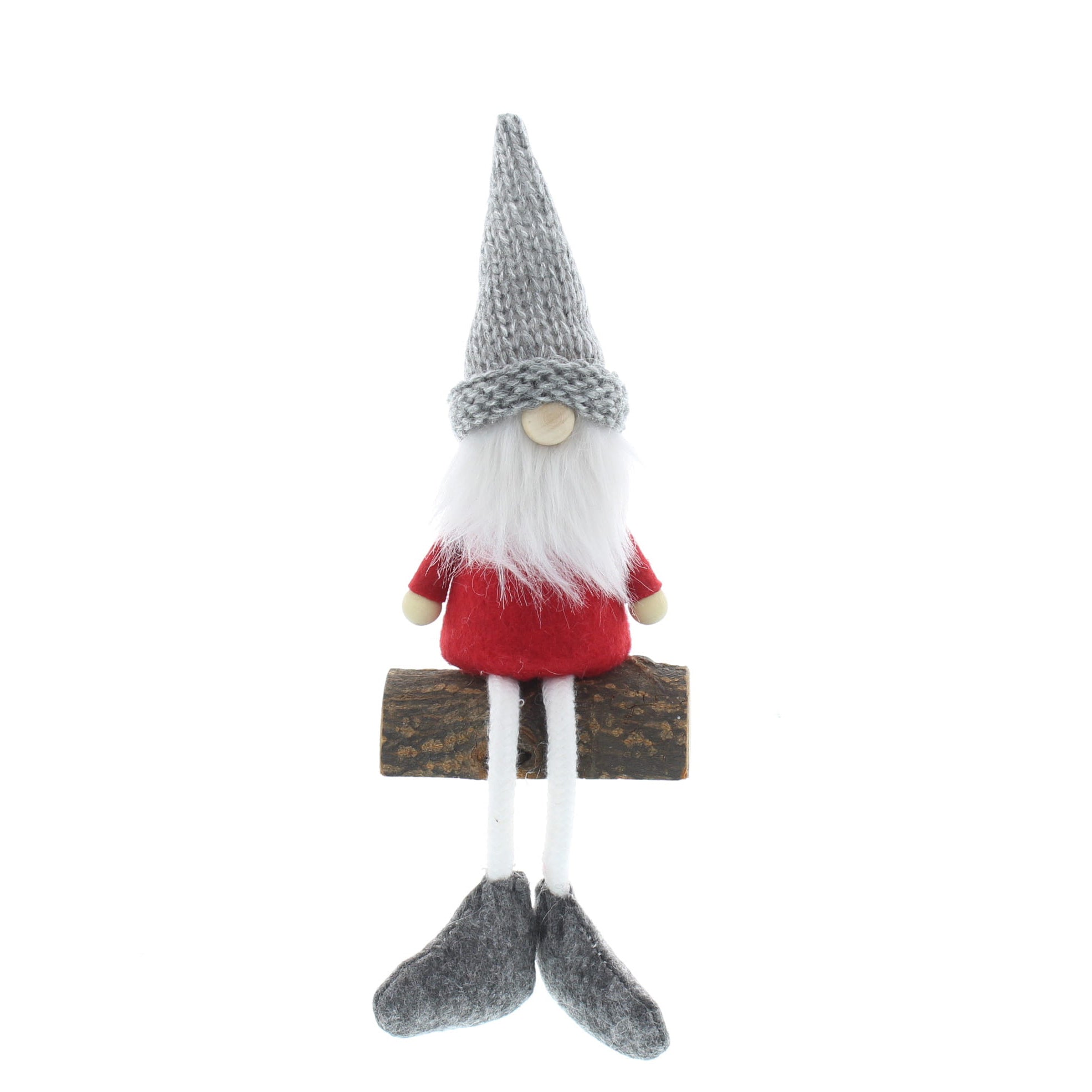 Fabric Grey/Red Gonk With Dangly Legs