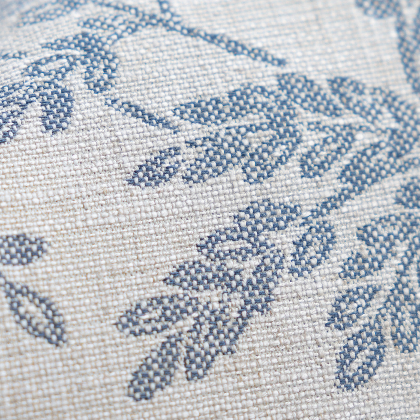 Ferndown Linen Denim Floral Print Cushion