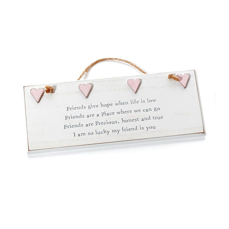 Friend Wooden 3D White Wooden Plaque