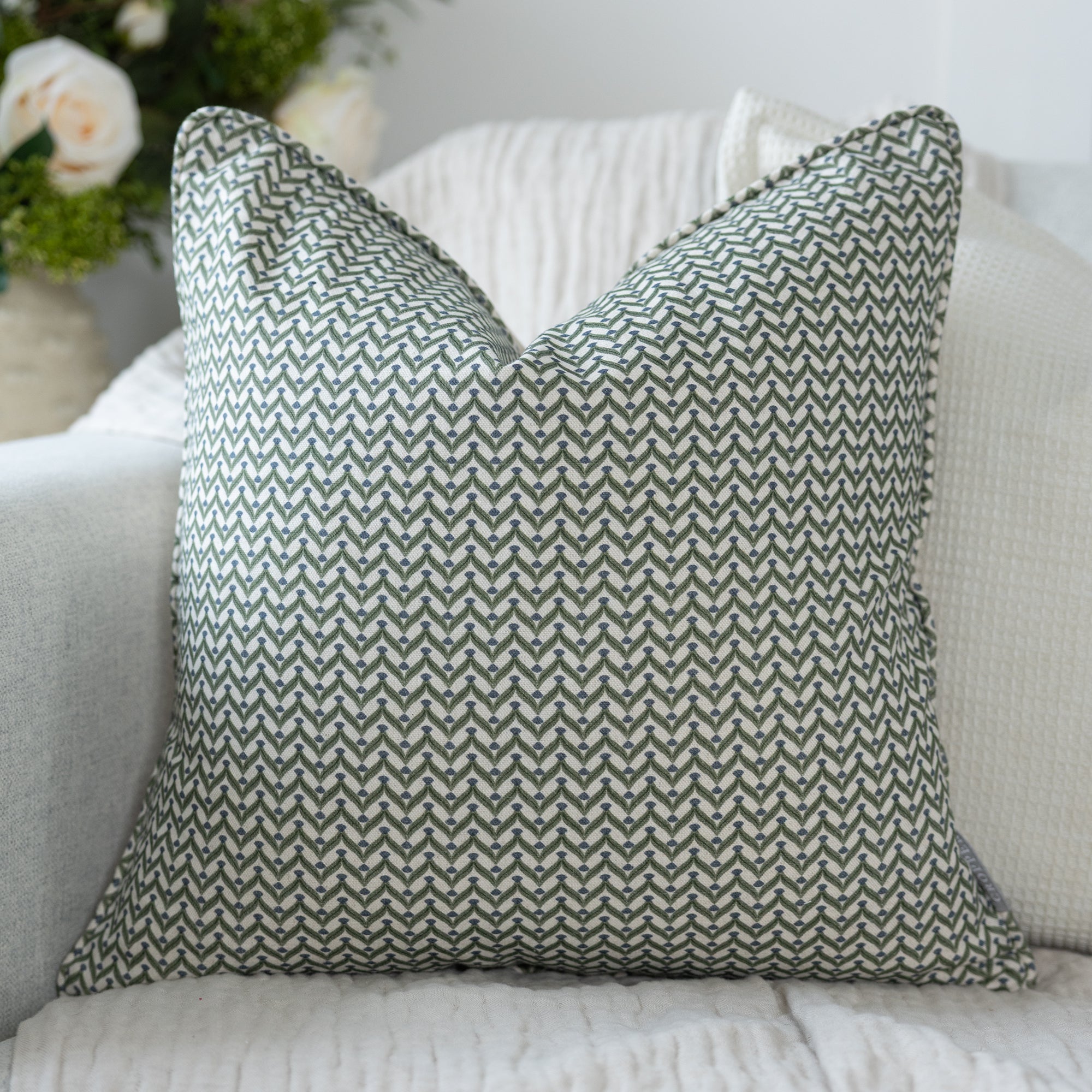 Galatzo Olive Square Cushion
