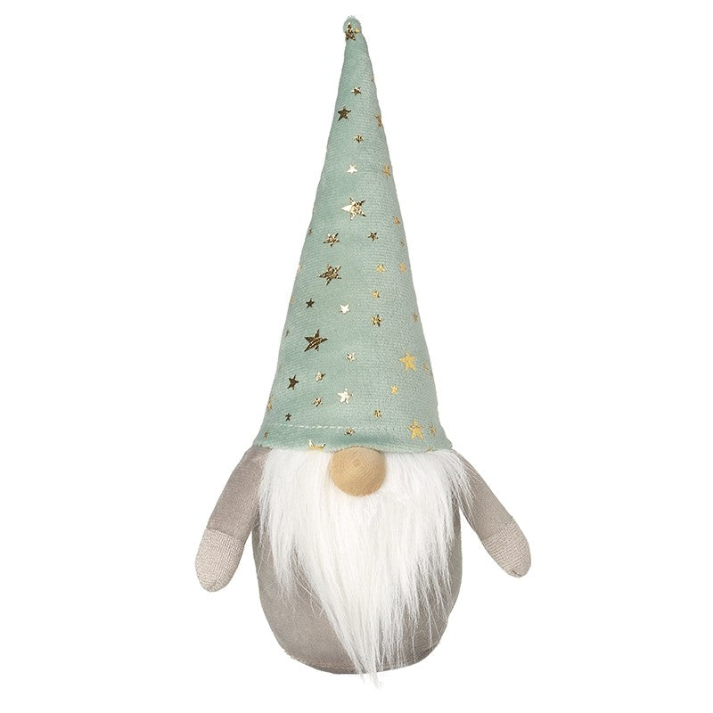 Sitting Gonk In Pale Green Gold Star Hat