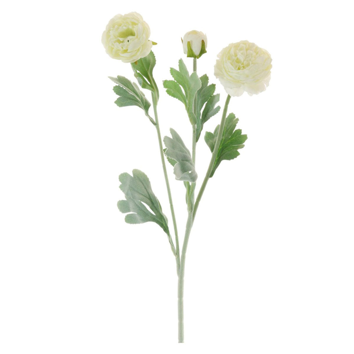 Faux Cream Silk Ranunculus Spray