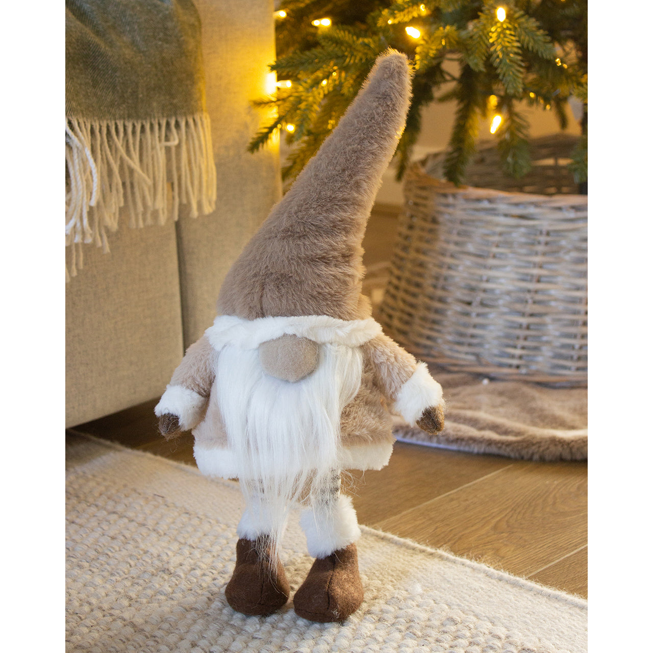 Soft Brown Sprung Santa