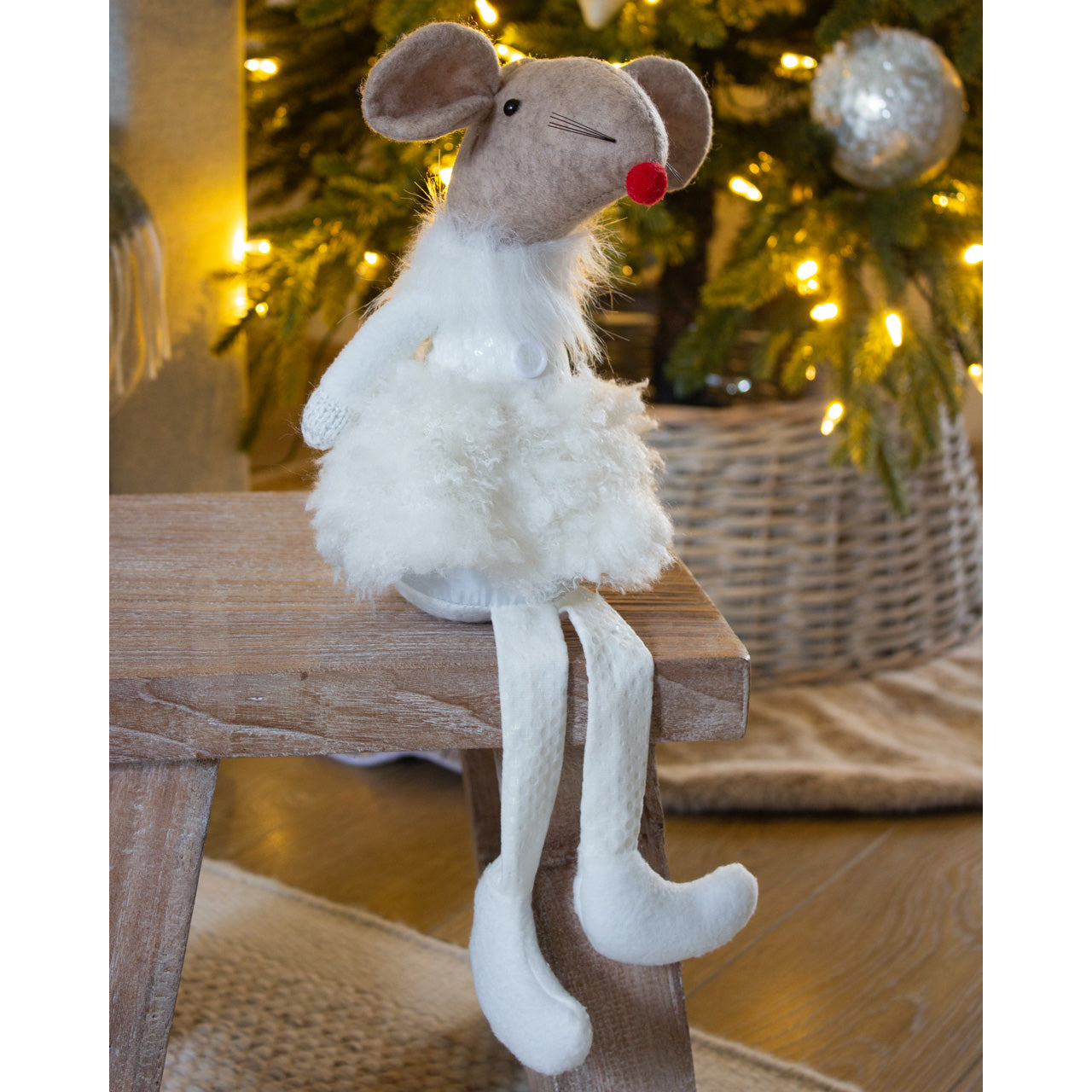 Small Fabric Mouse Shelf Sitter