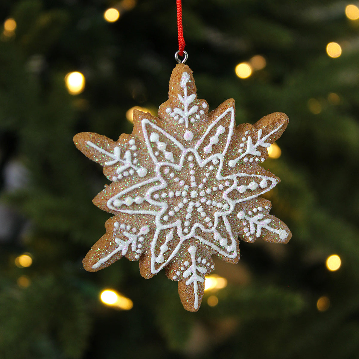 Resin Decoration - Iced Snowflake Gingerbread