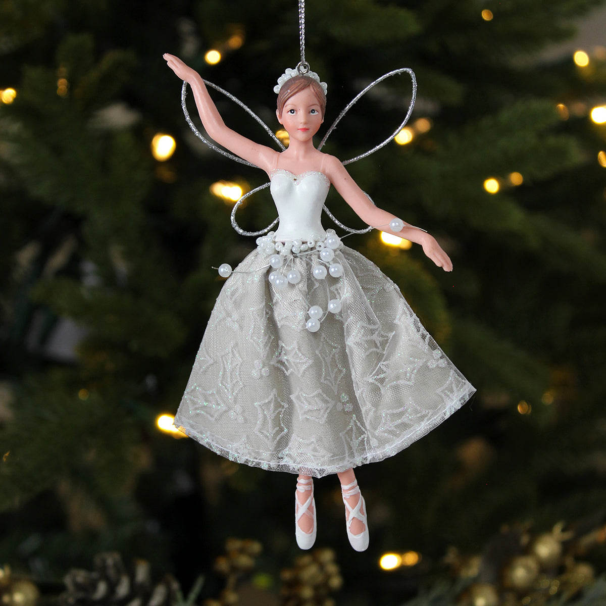 Resin Fairy with Hessian Skirt Decoration