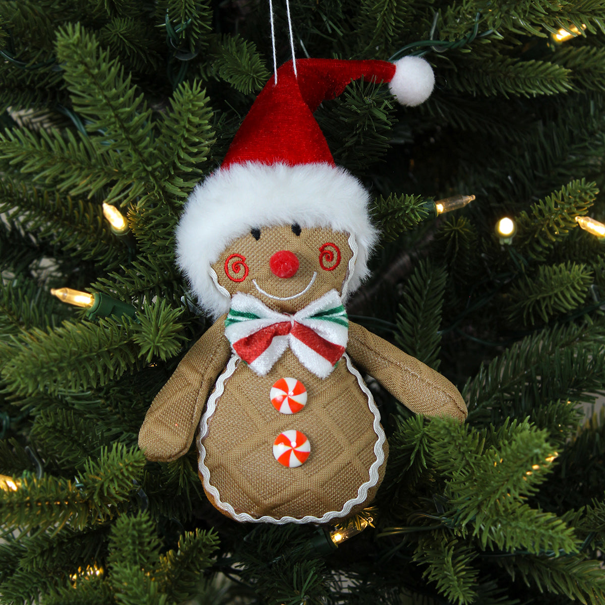 Hanging Gingerbread With Christmas Hat