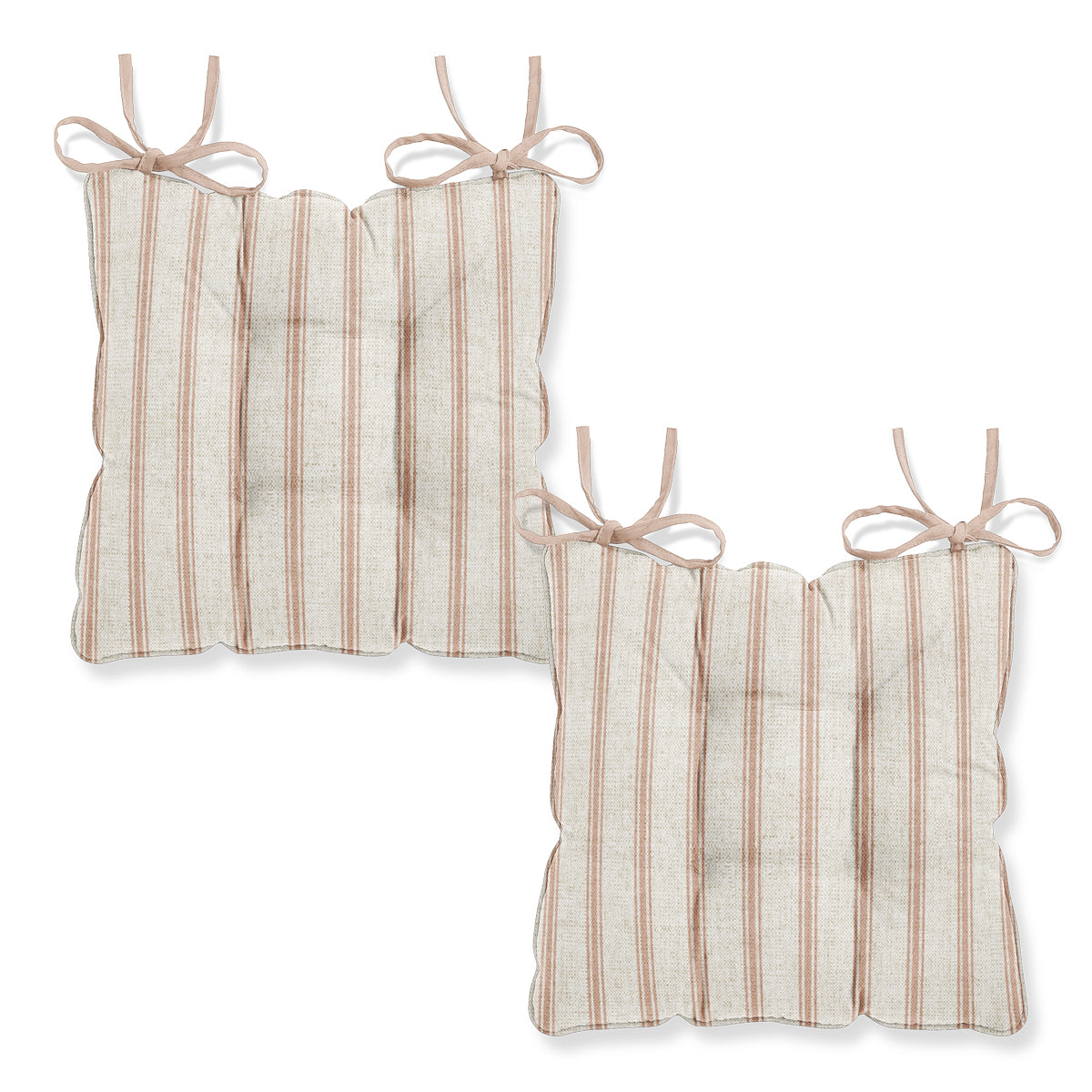 Kashmira Blush Stripe Chair Seat Pad