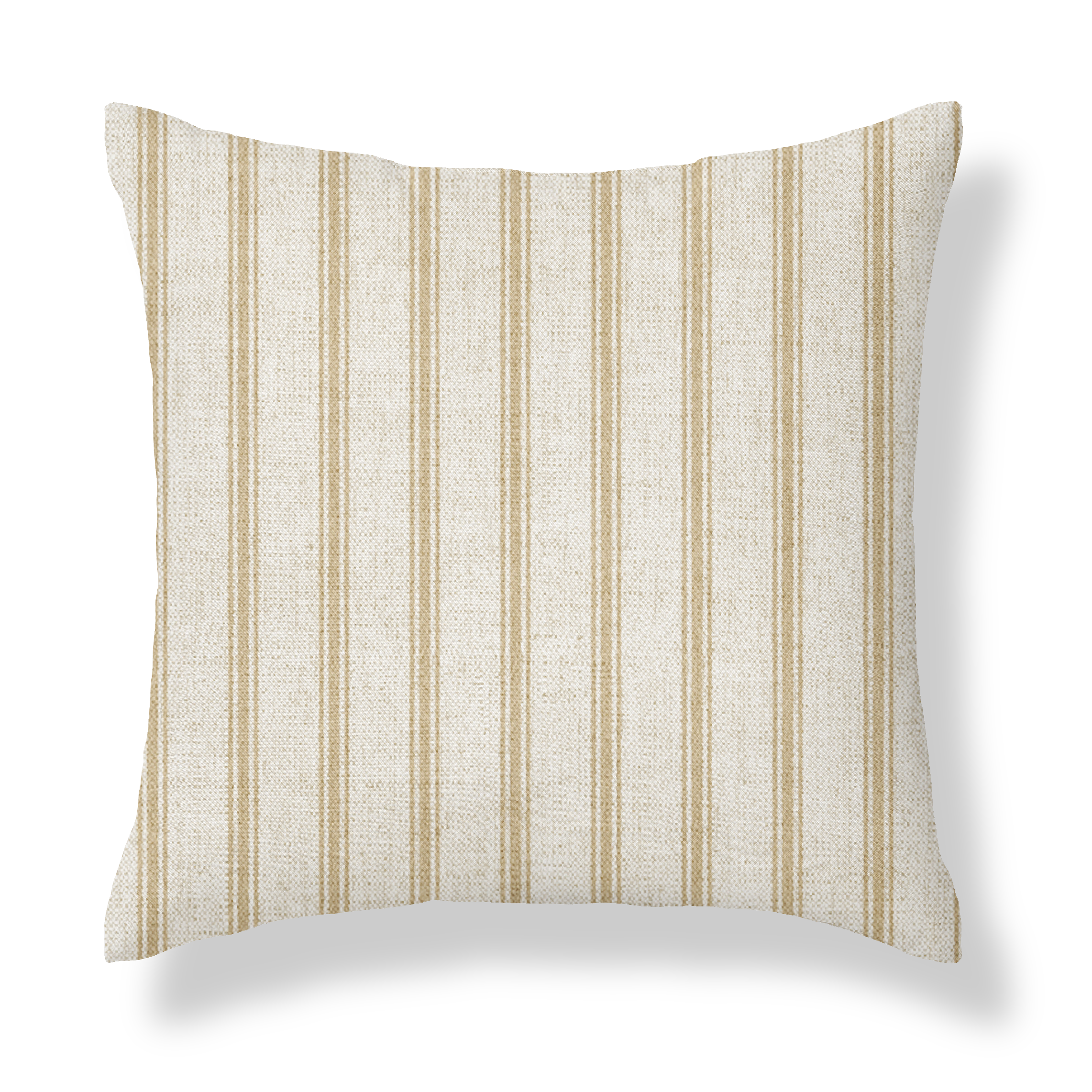 Kashmira Beige Stripe Square Cushion