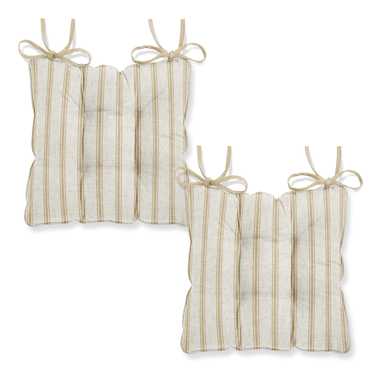 Kashmira Linen Stripe Chair Seat Pad