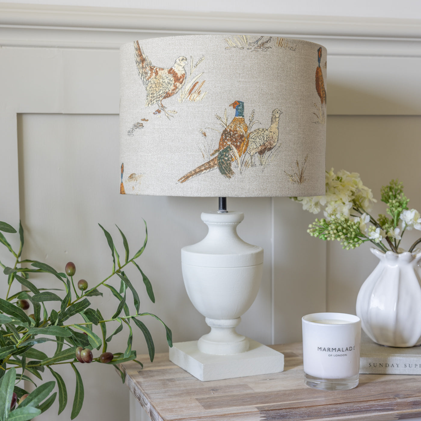 Pheasant Country Drum Lampshade