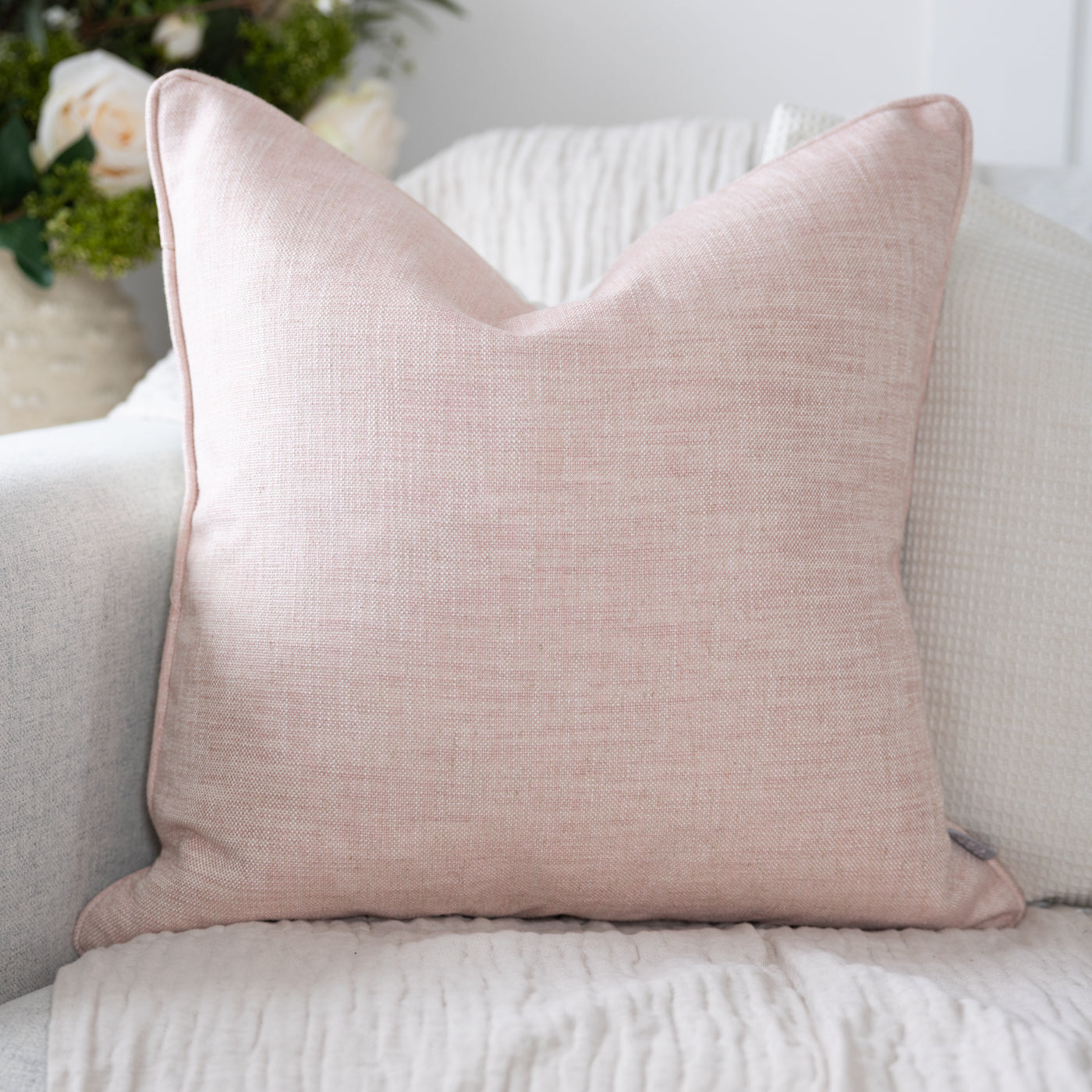 Milton Blush Linen Cushion