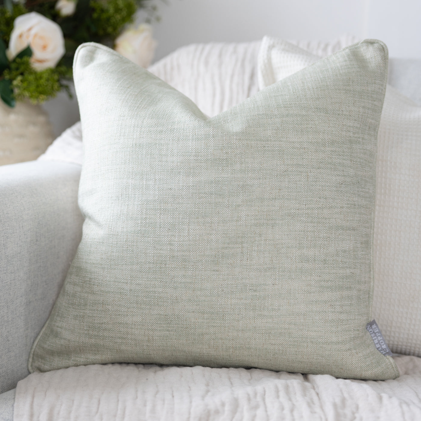 Milton Sage Linen Cushion