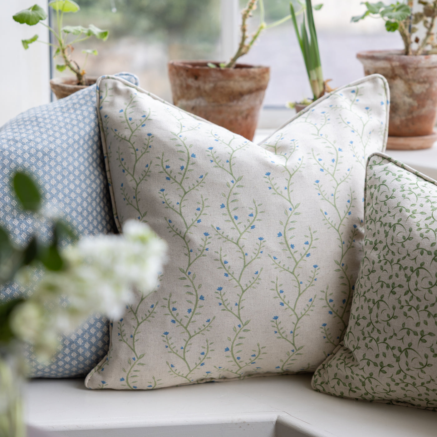 Boughton Cornflower Square Cushion